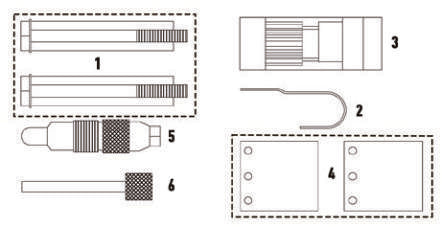 Fasano Tools Set Fasatura Motori Vag 2.5 Tdi V6 - A Chinghia - 5 Attrezzo di bloccaggio albero motore