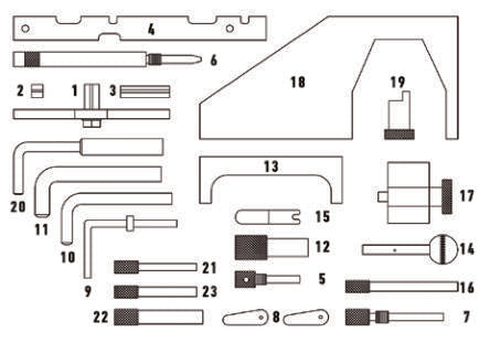 Fasano Tools Set Fasatura Motori Ford/Mazda - 3 Adattatore per l'attrezzo di bloccaggio del volano