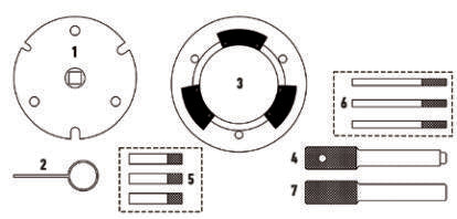 Fasano Tools Utensile Bloccaggio Puleggia Albero - 7 Attrezzo allineamento puleggia albero motore
