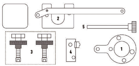 Fasano Tools Set Fasatura Motori Fiat 1.3 Multijet, 1.3 Cdti, - 5 Perno 8 mm