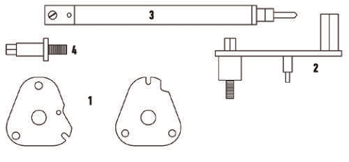 Fasano Tools Set Fasatura Motori Fiat 1.6 16V - 4 Attrezzo di bloccaggio del volano