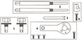 Fasano Tools Set Fasatura Motori Fiat 1.2/1.4 16V - 1 Attrezzi di bloccaggio albero a camme (2pz)