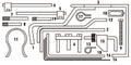 Fasano Tools Set Messa In Fase Motori Psa 1.9D, 2.0D Hdi, 2.2D Hdi - 9 Bullone M8x80mm