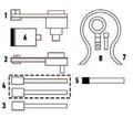 Fasano Tools Set Messa In Fase Motori Psa, Land Rover, Jaguar - 4 Perni fasatura pignone albero a camme (2pz)