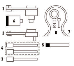 Fasano Tools Set Messa In Fase Motori Psa, Land Rover, Jaguar - 4 Perni fasatura pignone albero a camme (2pz)