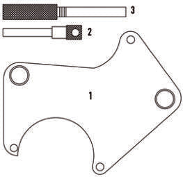 Fasano Tools Set Fasatura Motori Renault 1.5Dci, - 3 Perno di fasatura albero motore