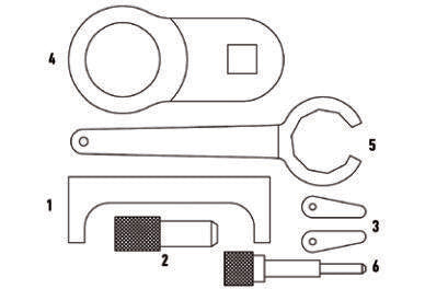 Fasano Tools Set Rimontaggio Alberi A Camme All'Interno Della - 9 Supporto attrezzo di allineamento alberi a camme