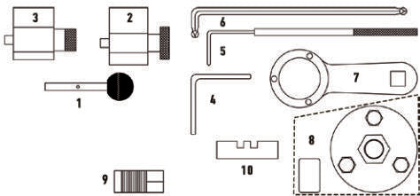 Fasano Tools Set Fasatura Motori Vag & Ford - 12 Barra di bloccaggio albero a camme