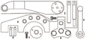 Fasano Tools Set Fasatura Motori Volkswagen 2.5 Tdi Pd - 3 Attrezzo di allineamento albero a camme