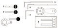 Fasano Tools Set Fasatura Vw 1.2, 1.4, 1.6, 1.9, 2.0D Tdi Pd - 5 Perno bloccaggio della puleggia del tendicinghia