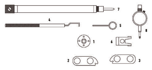 Fasano Tools Set Fasatura Motori Vag 1.8/2.0 Tfsi 4V (Catena) - 6 Tenditore catena di distribuzione