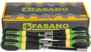 Fasano Tools Set Giraviti A Bussola Esagonale Con Asta Flessibile - 5, 5.5, 6, 7, 8, 10 mm