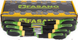 Fasano Tools Set Giraviti Per Viti Con Testa A Intaglio E A Croce - 3x75, 4x100, 5.5x150, 6.5x150, PZ0x60, PZ1x80, PZ2x100