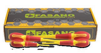 Fasano Tools Set 6 Giraviti Isolati Per Viti Con Testa A Intaglio - 2.5x75, 3x100, 4x100, 5.5x125, 6.5x150, 8x175