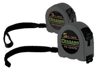 Fasano Tools Flessometro Con Cassa In Abs E Nastro In Acciaio Rivestito In Nylon - 5 19
