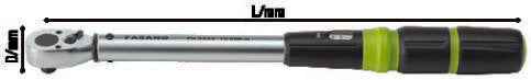 Fasano Tools Chiave Dinamometrica Con Cricchetto Reversibile E Aggancio 3/8' - 3/8'' 405 38.5 10-50
