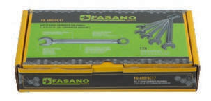 Fasano Tools Set Chiavi Combinate Poligonali - 9 8, 10, 11, 12, 13, 14, 15, 17, 19mm