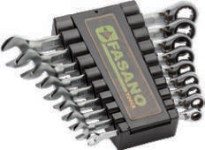 Fasano Tools Set Chiavi A Cricco Reversibili - 9 8, 10, 11, 12, 14, 15, 17, 19mm