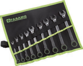 Fasano Tools Set Chiavi Combinate A Cricco Non Reversibili - 9 8, 10, 11, 12, 13, 14, 15, 17, 19mm