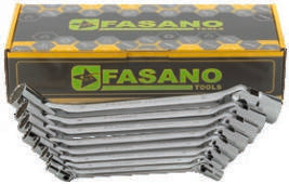 Fasano Tools Set Chiavi A Tubo Snodate Doppie - 8 6x7, 8x9, 10x11, 12x13, 14x15, 16x17, 18x19, 20x22 mm