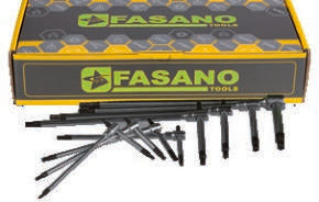 Fasano Tools Set Chiavi A T Maschio Torx Con Asta Scorrevole - 8 10, 15, 20, 25, 27, 30, 40, 45 TX