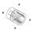 Fasano Tools Chiave A Bussola Esagonale - Attacco 3/8" - 9 13.5 20.0 32.0 5.0