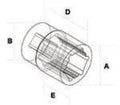 Fasano Tools Chiave A Bussola Esagonale - Attacco 1/4" - 9 12.9 12.9 25.5 10.6