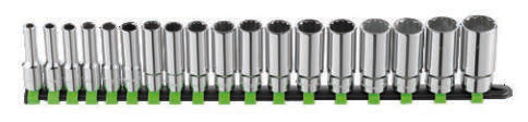 Fasano Tools Set 18 Chiavi A Bussola Poligonali - Attacco 3/8" - 24 31.5 28.8 13.2 73.0