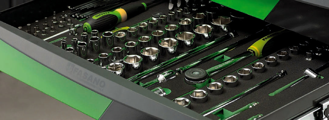 Fasano Tools Set 13 Chiavi A Bussola Universali - Attacco 1/4" - 13 4,4.5,5,5.5,6,7,8,9,10,11,12,13,14mm