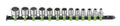 Fasano Tools Set 13 Chiavi A Bussola Poligonali In Pollici