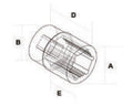 Fasano Tools Chiave A Bussola Esagonale - Attacco 1/2" - 9 16.5 21.8 38.1 8.0