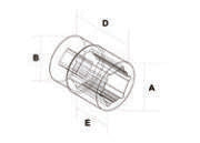 Fasano Tools Chiave A Bussola Poligonale - Attacco 1/2" - 8 14.9 21.8 38.1 7.5