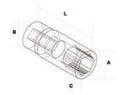 Fasano Tools Chiave A Bussola Poligonale Lunga - Attacco 1/2" - 9 14.0 21.9 17 77.0