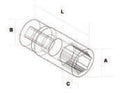Fasano Tools Chiave A Bussola Esagonale Lunga - Attacco 1/2" - 17 24.0 22.0 31.5 77.0