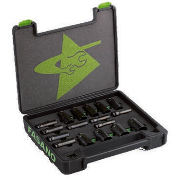 Fasano Tools Set 19 Chiavi A Bussola Esagonali Rinforzate Lunghe