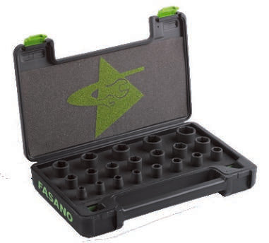 Fasano Tools Set 20 Chiavi A Bussola Esagonali Rinforzate - Attacco 1/2"