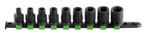Fasano Tools Set Chiavi A Bussola Torx Rinforzata - Attacco 1/2" - 9 E8, E10,E12,E14,E16,E18,E20,E22,E24
