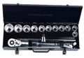 Fasano Tools Set 15 Chiavi A Bussola Esagonali - Attacco 3/4" - 15