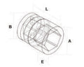 Fasano Tools Chiave A Bussola Esagonale Rinforzata Lunga - Attacco 1" - 65 62.0 87.1 35.0 108.0