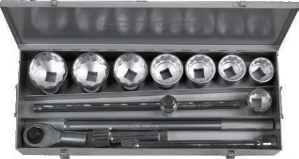 Fasano Tools Set 12 Chiavi A Bussola Poligonali - Attacco 1" - 12