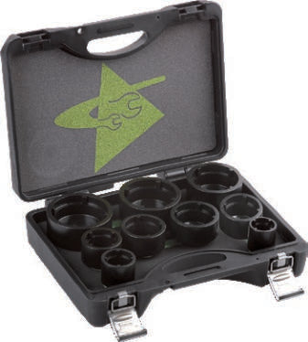 Fasano Tools Set 9 Chiavi A Bussola Per Ghiere Km Con Denti Esterni - 9 KM4-KM12