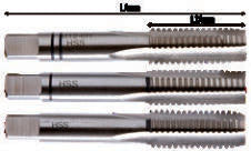 Fasano Tools Serie 3 Maschi A Mano Destrorsi In Acciaio Hss - Passo - 7x1 6.0 19 50