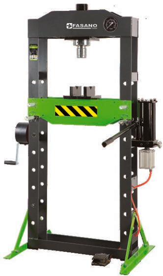 Fasano Tools Pressa Idraulica Manuale E Pneumatica - 150mm 67Mpa 8-10bar 30t 170Kg