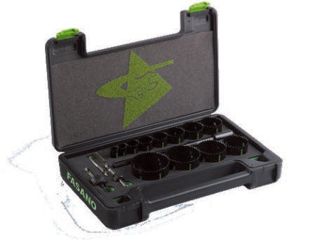 Fasano Tools Set 12 Frese A Tazza In Acciaio Hss Bi-Metal + Accessori - 17