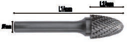 Fasano Tools Lima Rotativa Cilindrica In Metallo Duro Hm4 - 6.0 5.0 50.0