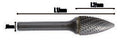 Fasano Tools Lima Rotativa Cilindrica In Metallo Duro Hm4 - 6.0 18.0 50.0