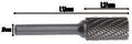 Fasano Tools Lima Rotativa Cilindrica In Metallo Duro Hm4 - 6.0 18.0 50.0