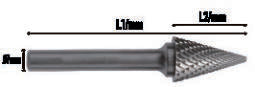Fasano Tools Lima Rotativa Cilindrica In Metallo Duro Hm4 - 12.7 25.0 70.0