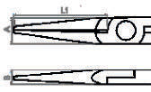 Fasano Tools Micropinza A Becchi Mezzotondi Lunghi Zigrinati - 140