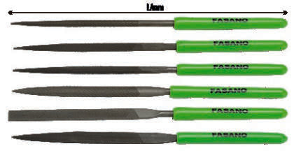 Fasano Tools Set Lime Ad Ago Con Impugnatura In Custodia Di Nylon